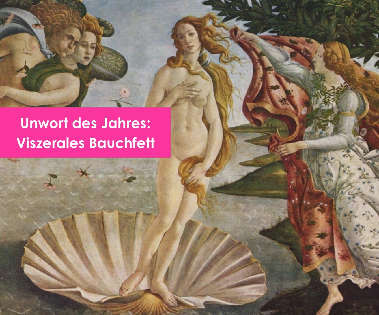 Kurvige Venus die aus einer Muschel steigt