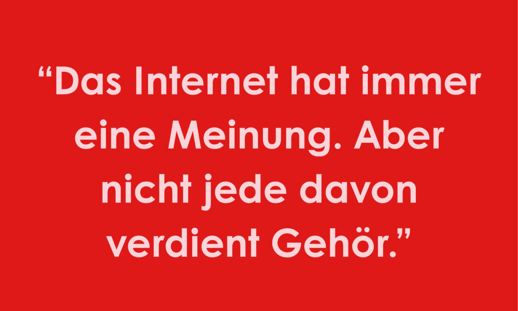 Zitat über soziale Medien und den bewussten Umgang mit eigenen Gedanken